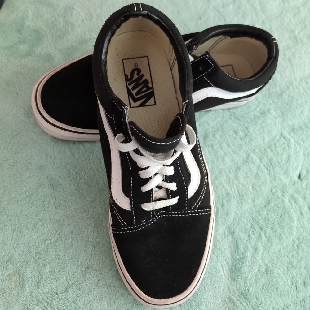 Vans Black and White Skate Sneakers